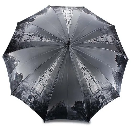 Женский зонт трость «City» 716 Dark Grey
