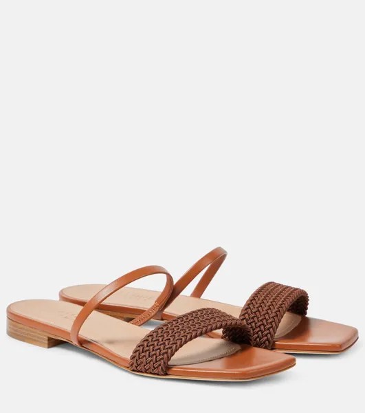 Босоножки Frida с кожаной отделкой Malone Souliers, коричневый