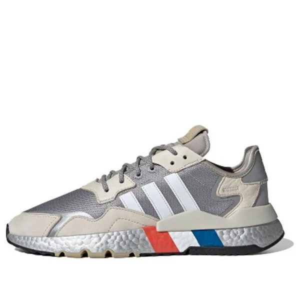 Кроссовки ночные джоггеры Adidas, серебряный