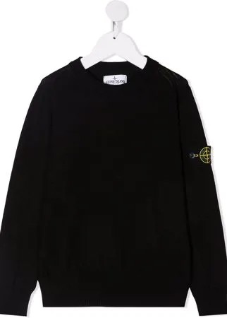 Stone Island Junior толстовка с нашивкой-логотипом