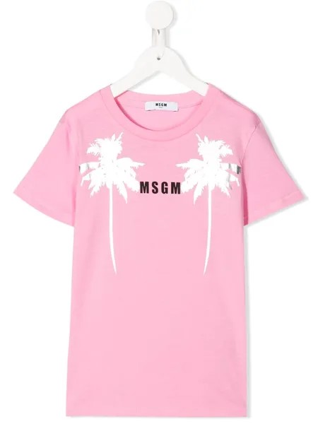 MSGM Kids футболка с принтом