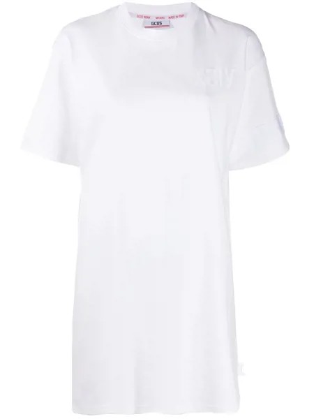 Gcds платье-футболка с вышитым логотипом