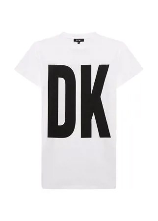 Хлопковое платье-футболка DKNY