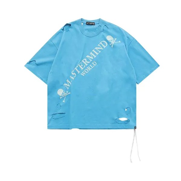 Футболка Mastermind World Damaged Short-Sleeve Tee, синий