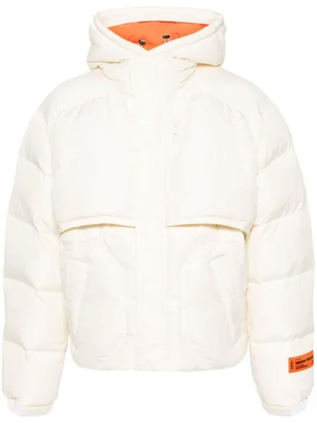 Heron Preston пуховик с капюшоном, нейтральный цвет