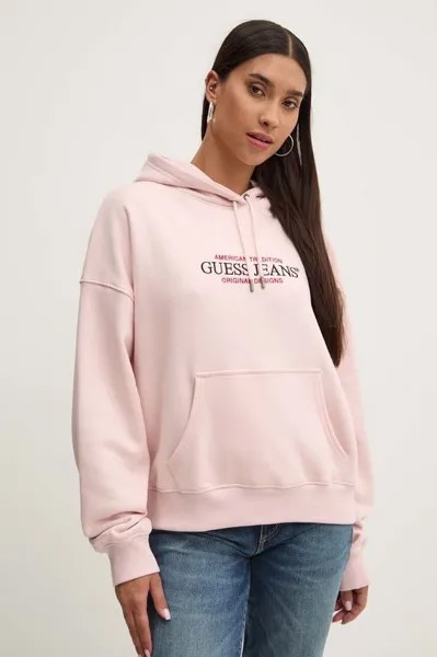 Толстовка Guess Jeans, розовый
