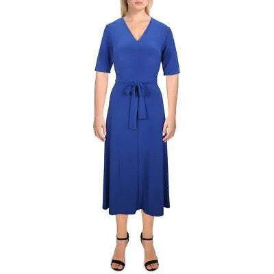 Женское синее длинное дневное платье макси MSK с поясом S BHFO 8274