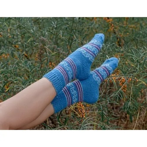 Носки Бабушкины носки, размер 38-40, белый, красный, голубой