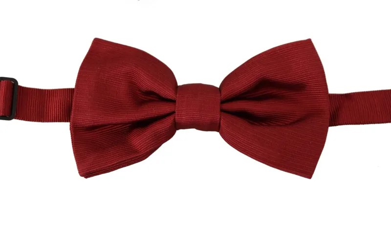 Мужской галстук-бабочка DOLCE - GABBANA красный, 100% шелк, папийон с регулируемым воротником, рекомендуемая розничная цена 200 долларов США.