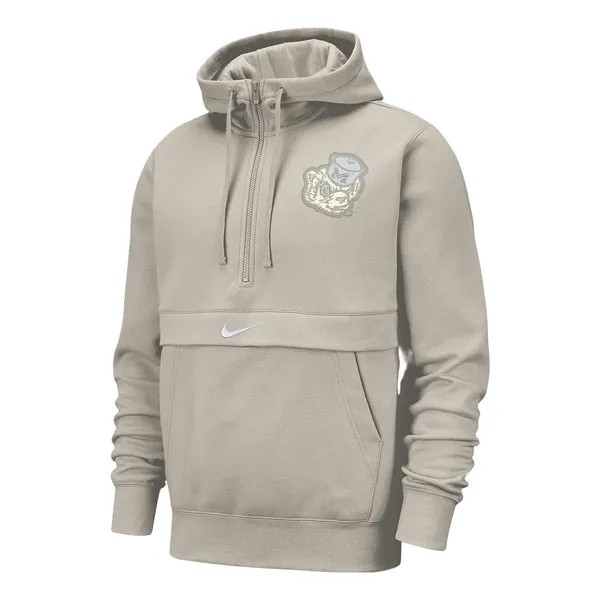 Толстовка Nike Michigan Club Fleece College 1/2 zip Hoodie 'Beige', бежевый