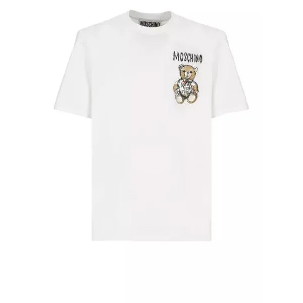Футболка t-shirt with logo Moschino, белый