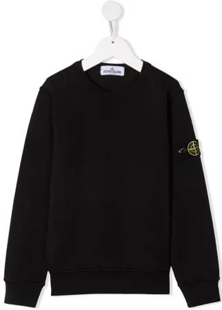 Stone Island Junior толстовка с нашивкой-логотипом