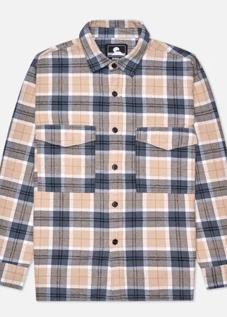 Мужская рубашка Edwin Big Heavy Flannel Brushed, цвет серый, размер S