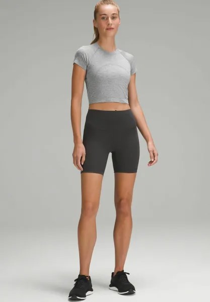 Базовая футболка SWIFTLY TECH CROPPED lululemon, серый