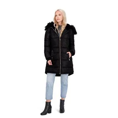 Женский черный теплый пуховик из искусственного меха Jessica Simpson, верхняя одежда L BHFO 7577
