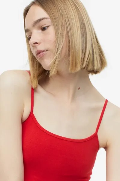 Платье из джерси с расклешенной юбкой H&M, красный