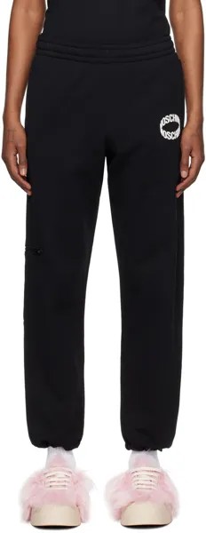 Черные спортивные штаны с петлицами Moschino