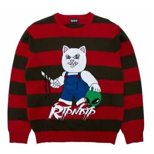 Свитеры Ripndip Свитер RIPNDIP Childs Play Knitted Sweater Red/Olive