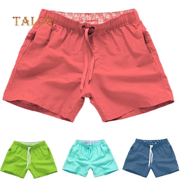 Daydreamer Мужская одежда Одноцветные летние пляжные шорты Брюки Мужчины Шнурки Плавки