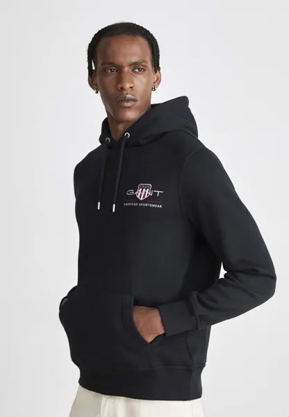 Толстовка MEDIUM ARCHIVE SHIELD HOODIE GANT, черный