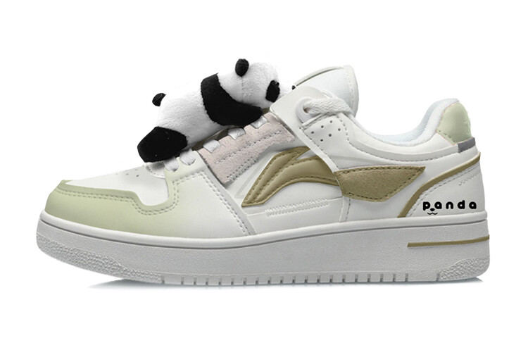 Кроссовки LINING Skateboarding Shoes Women's Low-top White/Green, белый