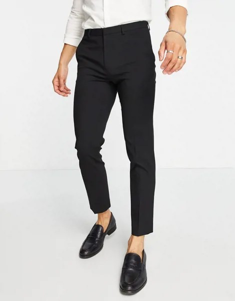 Черные узкие брюки скинни из переработанных материалов Burton Menswear-Черный цвет