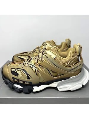 BALENCIAGA Мужские спортивные кроссовки Gold Comfort Logo Track с круглым носком на шнуровке 42