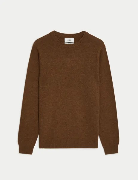 Джемпер из очень тонкой овечьей шерсти с круглым вырезом Marks & Spencer
