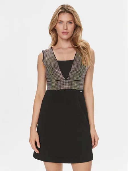 Коктейльное платье стандартного кроя Guess, черный