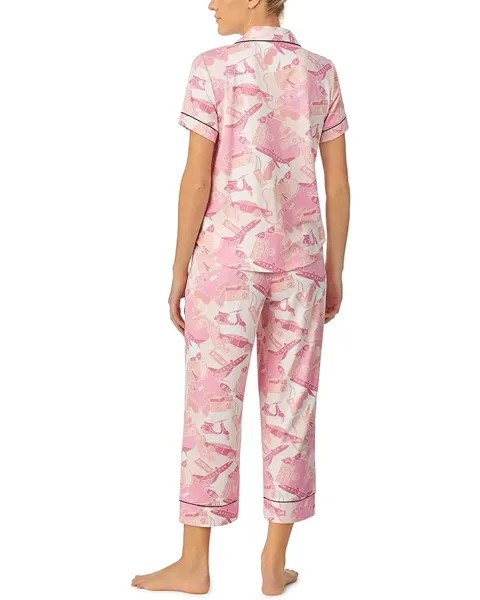 Пижамный комплект Kate Spade New York Short Sleeve Notch Cropped PJ Set, цвет Bon Voyage