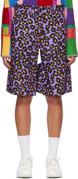 Пурпурные шорты с животными Comme des Garçons Homme Plus