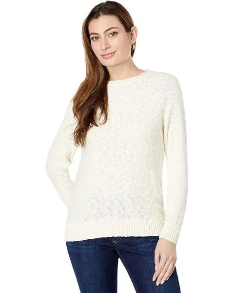 Свитер L.L.Bean Midweight Cotton Slub Rollneck Pullover, белый