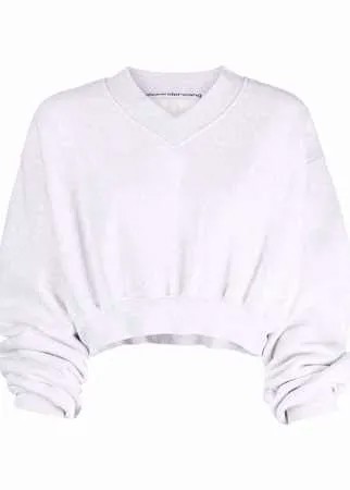 Alexander Wang укороченный пуловер с V-образным вырезом