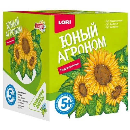 Набор для выращивания LORI Юный агроном. Подсолнечник Р-017