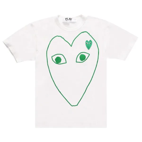 Футболка Comme des Garçons PLAY Printed T-Shirt 'White', белый