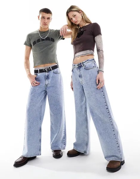 Джинсы Reclaimed Vintage Unisex 90s Loose Fit, светло-синий