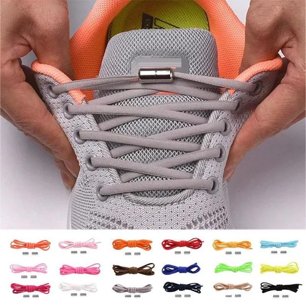 1 пара Untie Shoelaces Эластичные шнурки Подходит для детей и взрослых Кроссовки Шнурки