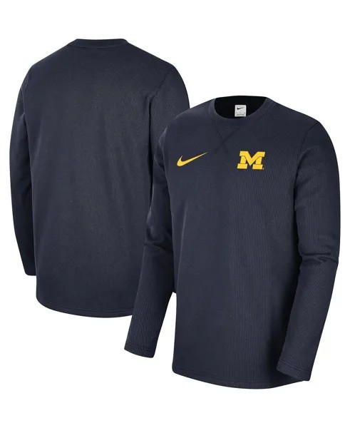 Мужской темно-синий пуловер Michigan Wolverines свитшот Nike