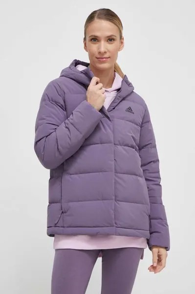 Адидас пуховик adidas, фиолетовый