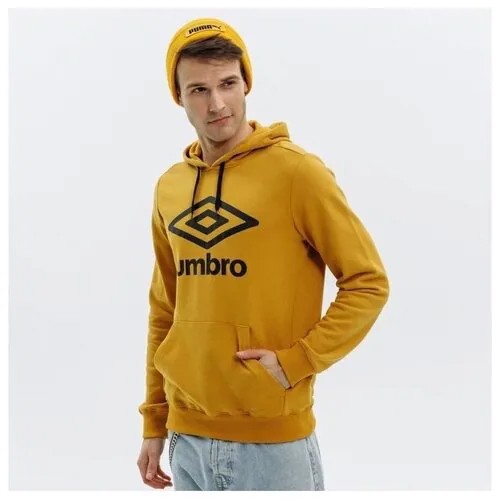 Толстовка мужская с капюшоном UMBRO Fw Large Logo Hoodie 65944U-KMA, размер S, цвет песочный