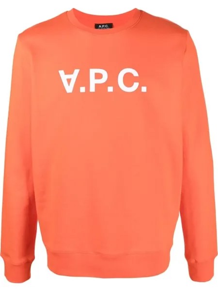 A.P.C. толстовка с логотипом, оранжевый