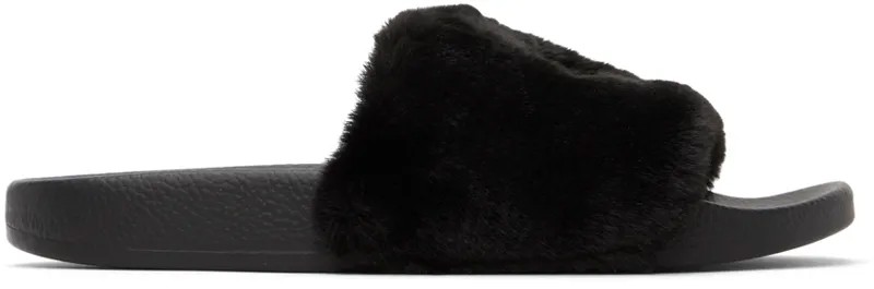 Черные шлепанцы Shelly Versace Jeans Couture
