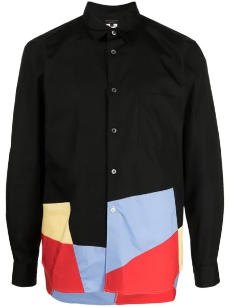 Comme des Garçons Homme Plus рубашка с длинными рукавами и графичным принтом, черный