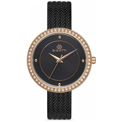 Наручные часы Bigotti Milano женские Roma Наручные часы Bigotti BG.1.10344-2 классические женские кварцевые, водонепроницаемые, черный