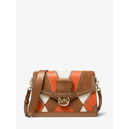 Сумка кросс-боди MICHAEL KORS, фактура гладкая, коричневый