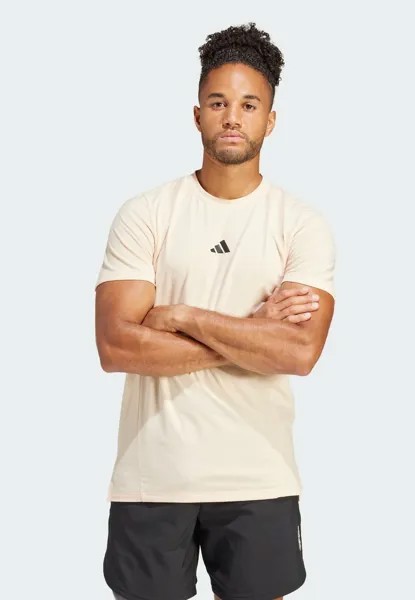 Спортивная футболка DESIGNED FOR TRAINING WORKOUT TEE adidas Performance, цвет crystal sand