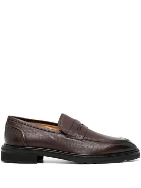 Bally лоферы с ремешками, коричневый