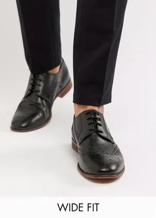 Кожаные броги для широкой стопы KG by Kurt Geiger-Черный