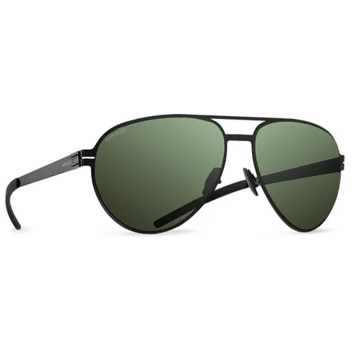 Титановые солнцезащитные очки GRESSO Portland - авиаторы / зеленые