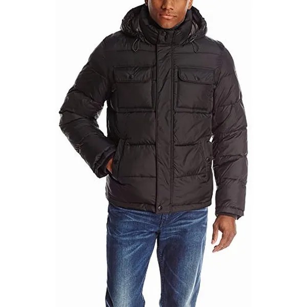 Мужская куртка-пуховик Tommy Hilfiger Nylon Two Pocket Hooded, черный